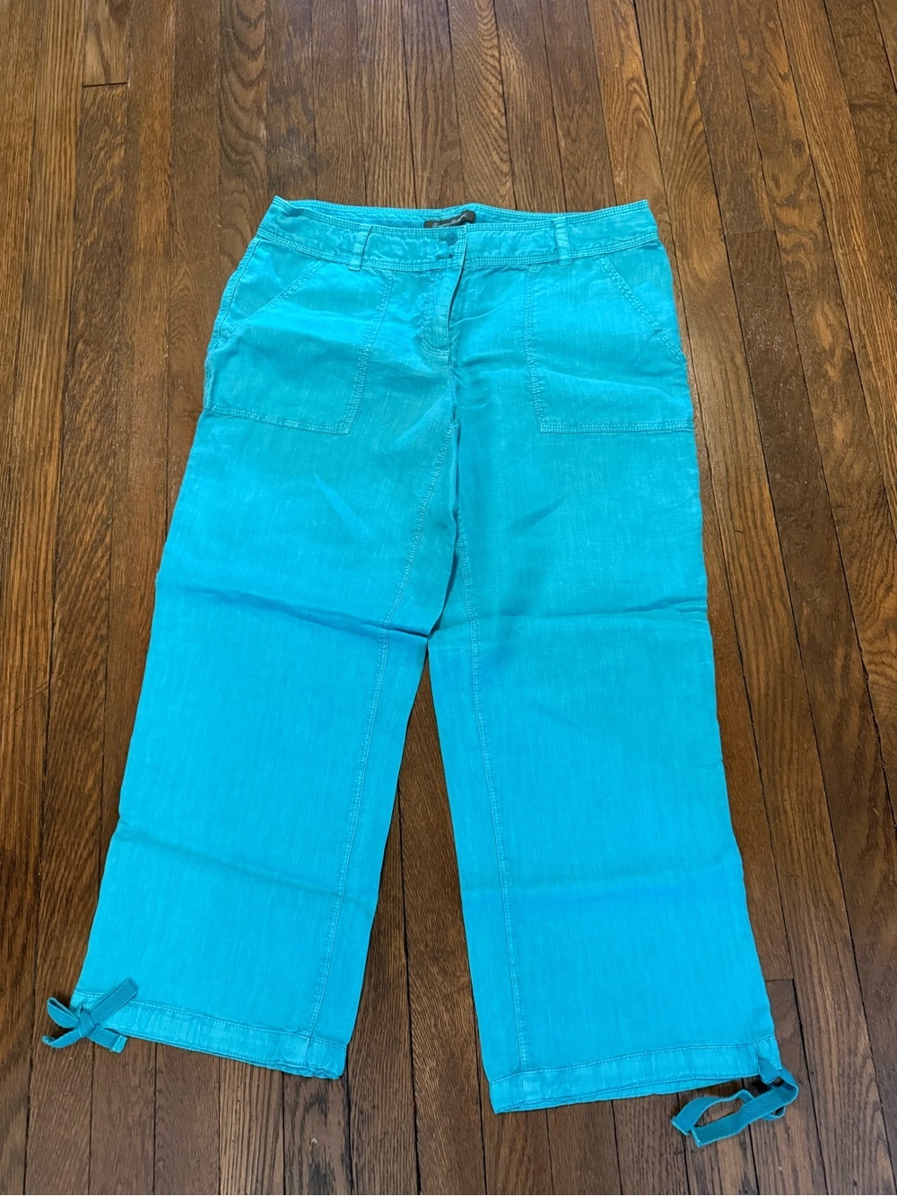 Tommy Bahama Ming Jade Two Palms Linen Capri Pants NWT Size 4 - Picture 2 of 5